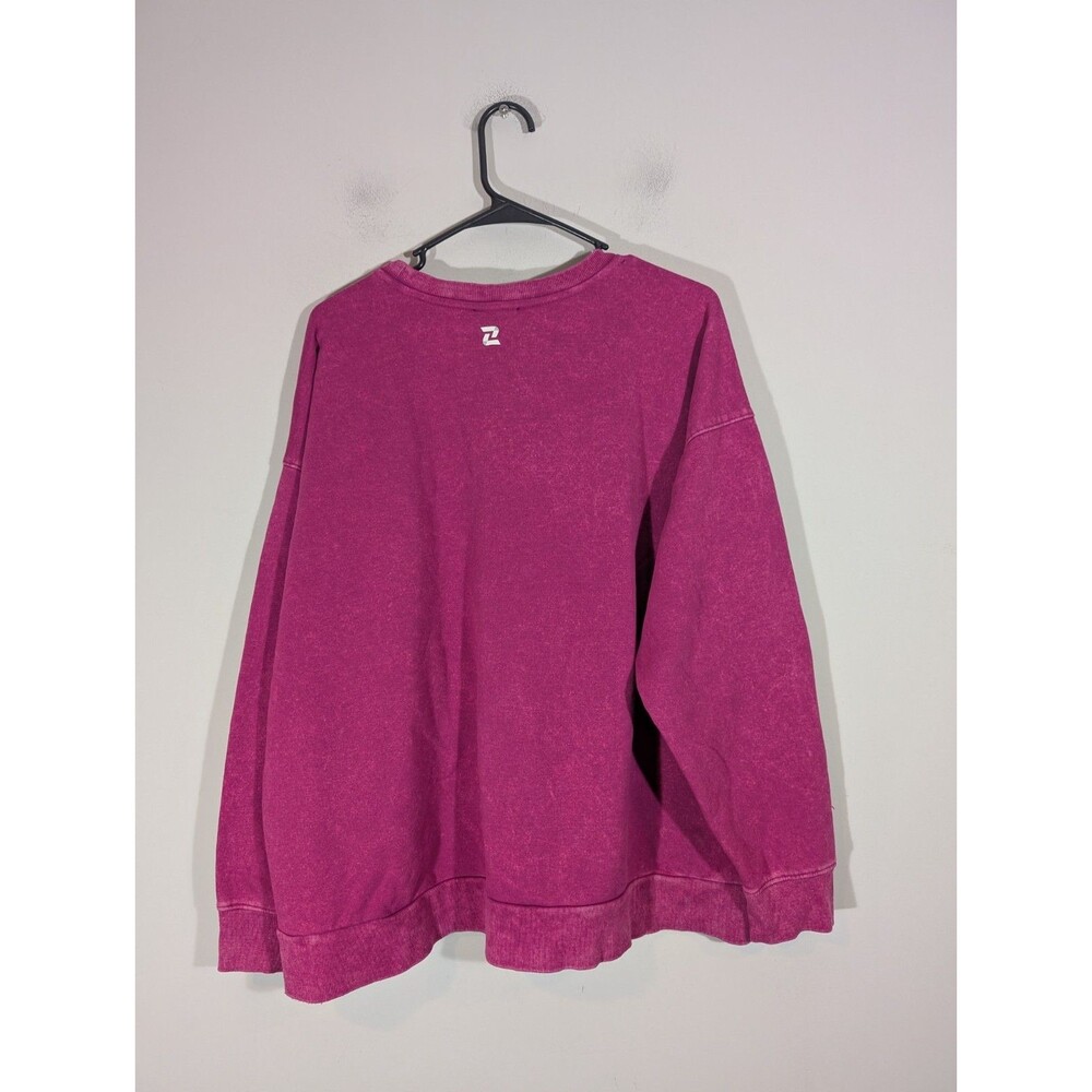 Zelos Womens Pink Crewneck Athletic Sweatshirt Sz 2X Outdoor Gym Casual - Picture 2 of 8